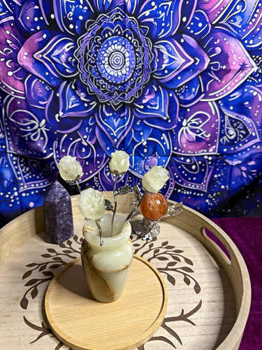Crystal roses in citrine - roses,
