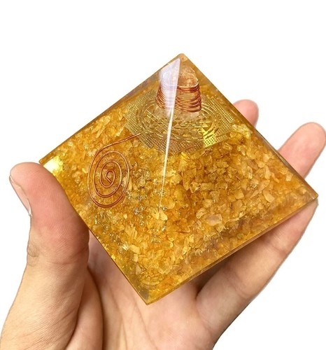 Yellow citrine orgonite - yellow,