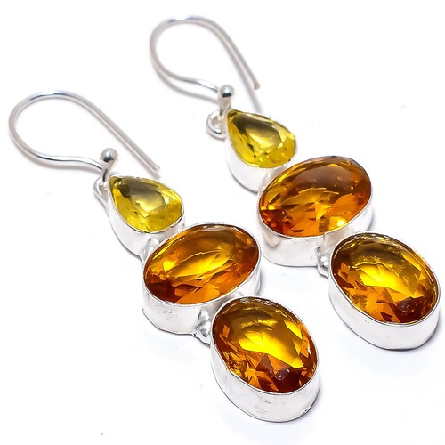 Citrine gemstone handmade 925 - citrine,