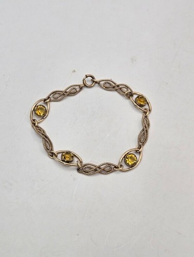 Vtg art deco citrine - art,