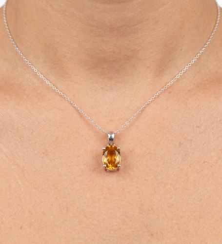 Natural citrine pendant - citrine,