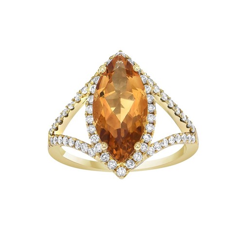 14k yellow gold citrine - 14k,