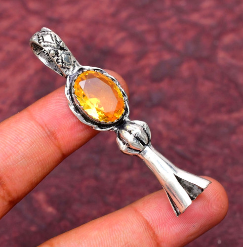 Citrine gemstone 925 sterling - citrine,