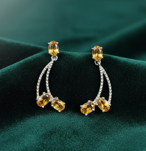Genuine yellow citrine dangle - genuine,
