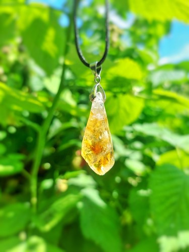 Genuine citrine crystal cord - citrine,