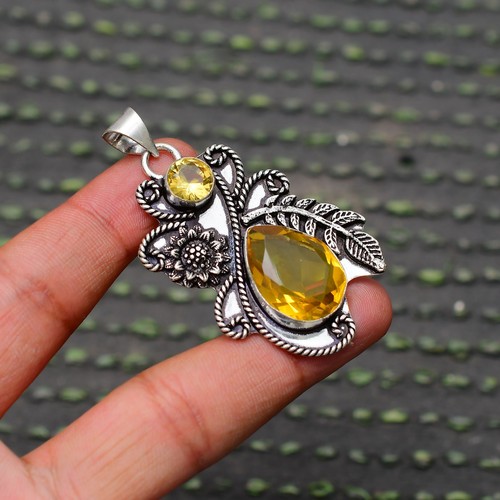 Citrine gemstone - (lab-created),