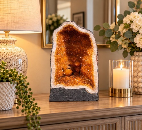 Citrine geode 562 - citrine,