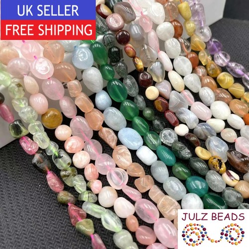 Natural gemstone nugget beads - nugget,
