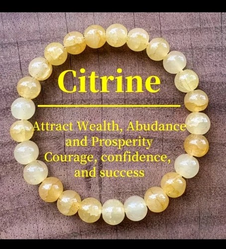 Citrine natural bracelet - citrine, 8mm