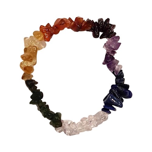 Gemstone chip stretch bracelet - gemstone,