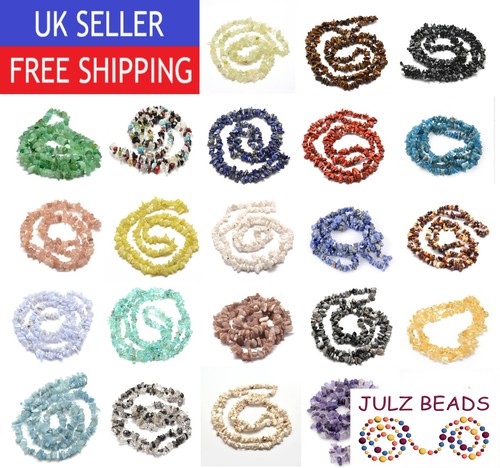 Natural gemstone bead chips - natural,