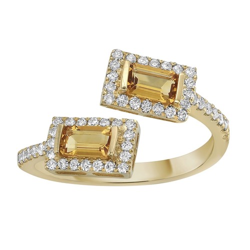 14k yellow gold citrine - gold,